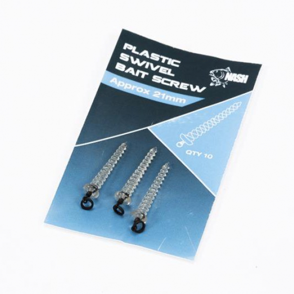 Műanyag csali csavar Nash Plastic Swivel Bait Screw