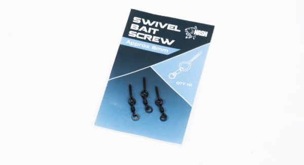 Kovová šroub s mikro obratlíkem - Swivel Bait Screw 8mm