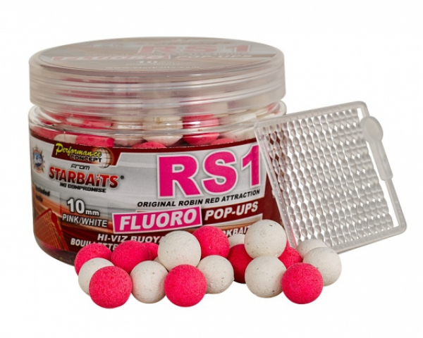 Plovoucí Boilies - Starbaits Fluoro Pop ups RS1 14mm - 80g