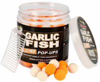 Plovoucí Boilies - Starbaits Fluoro Pop ups Garlic Fish 14mm