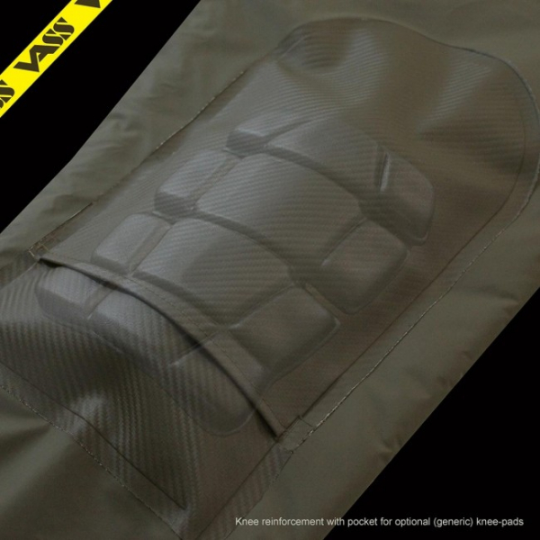 Nepromokavé zateplené kalhoty - Team Vass 175 Winter Lined Bib & Brace Khaki ‘Edition 4’ (Waterproof & Breathable)