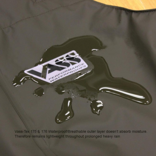 Nepremokavé zateplené nohavice - Team Vass 175 Winter Lined Bib & Brace Khaki ‘Edition 4’ (Waterproof & Breathable)