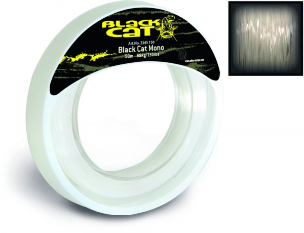Monofil előtét zsinór - BLACK CAT MONO LEADER 50M 68KG-150LBS-Ø1,2MM