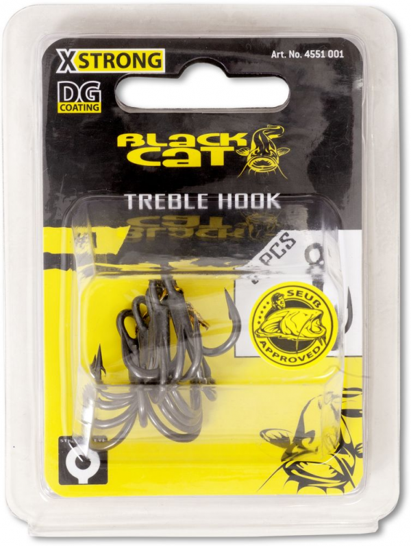 Hármas horog - BLACK CAT TREBLE HOOK DG DG COATING