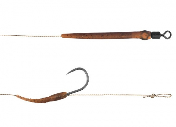 Kötött horog Delphin THE END Skin rig 20cm / 25lbs - 2db