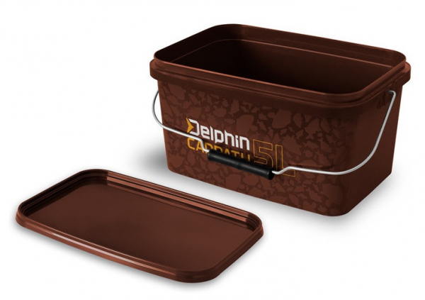 Szögletes vödör és fedél Delphin CARPATH 5l