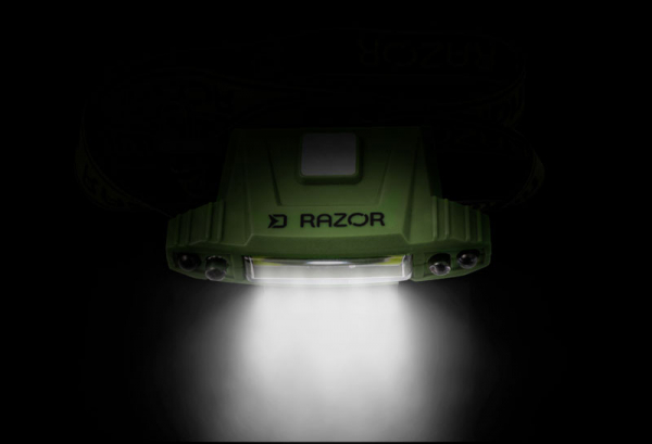 Čelová lampa Delphin RAZOR USB