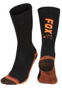 Ponožky -  Fox Black / Orange Thermolite long sock 10 - 13 (Eu 44-47)