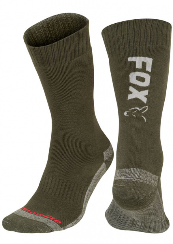 Zokni - Fox Green / Silver Thermolite long sock 6 - 9 (Eu 40-43)