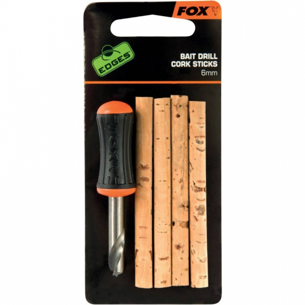 Vrták - Fox EDGES™ Bait Drill & Cork Sticks - Drill & 6mm Cork Sticks