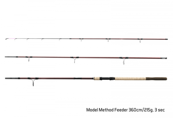 Feedrový prút Delphin MAGMA M3 METHOD feeder / 3 diely 360cm 215g