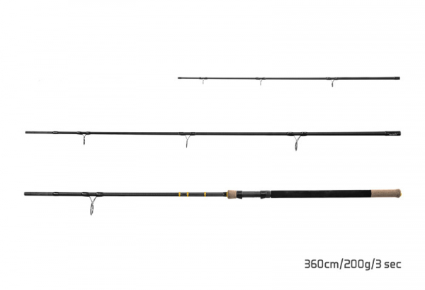 Feedrové prut Delphin RIVER Trophy NXT + 4 špičky 360cm/200g/3 díly