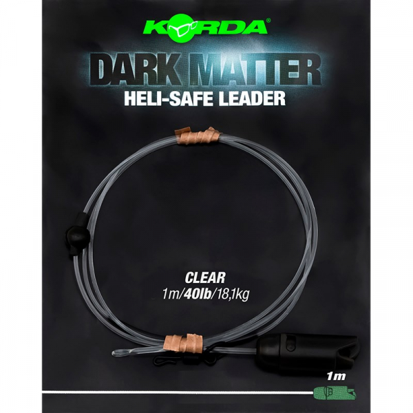 Helikopter szerelékes előtétzsinór - Korda Dark Matter Leader Heli Safe 40lb 1cm