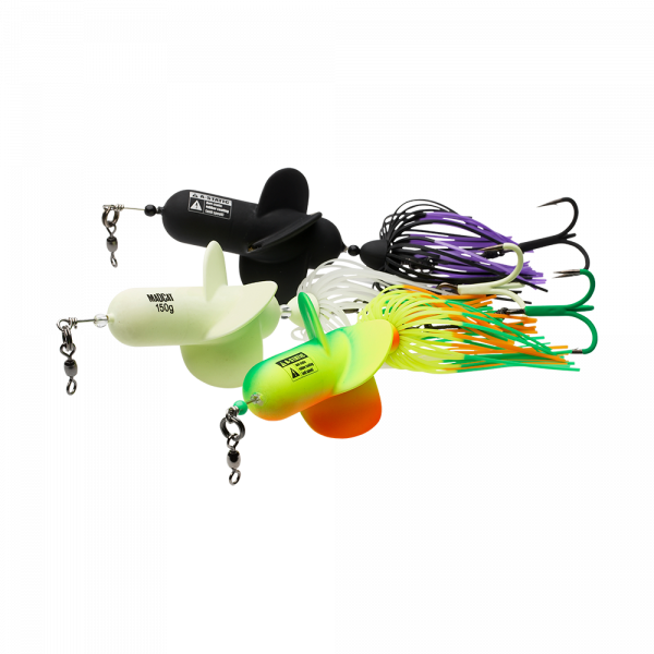 Harcsázó műcsali - Madcat A-STATIC PROPELLER TEASER 26CM 3/0 SINKING GLOW-IN-THE-DARK