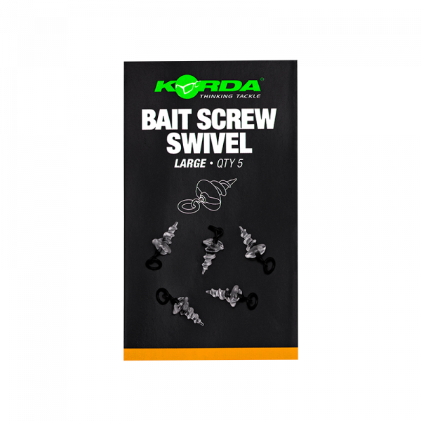 Csali csavar mikro forgóval - Korda Micro Ring Swivel Bait Screw Large (5pcs)