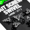 Csali csavar mikro forgóval - Korda Micro Ring Swivel Bait Screw Large (5pcs)