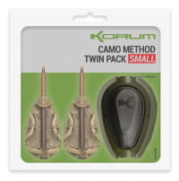 Etetőkosár töltővel - Korum CAMO METHOD TWIN PACK - SMALL