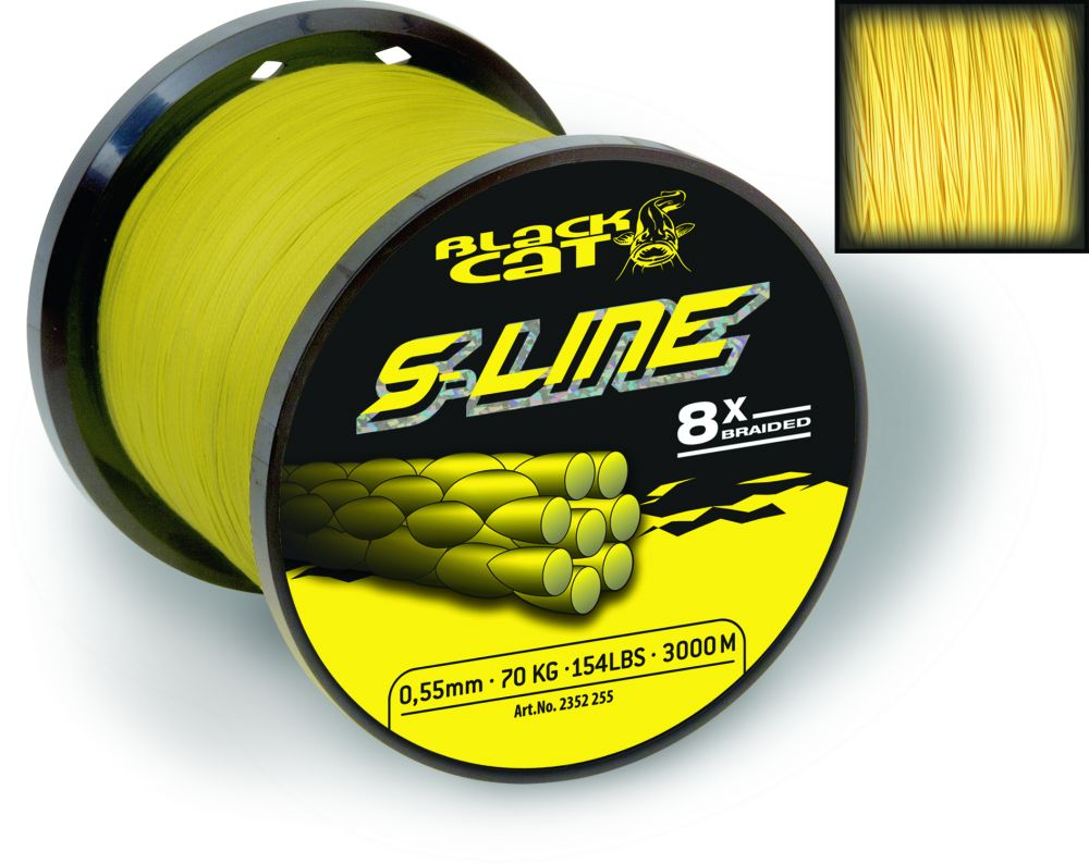 Sumce Šňůra na sumce - Ø0,55MM BLACK CAT S-LINE 450M 70KG, YELLOW ...