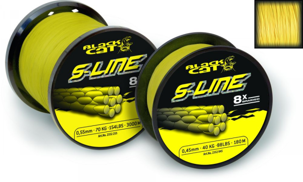 Harcsázó főzsinór - Ø0,55MM BLACK CAT S-LINE 450M 70KG, YELLOW