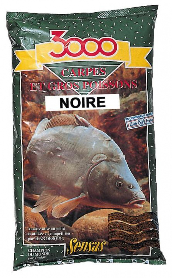 Krmení Sensas 3000 Carpes Noir 1kg
