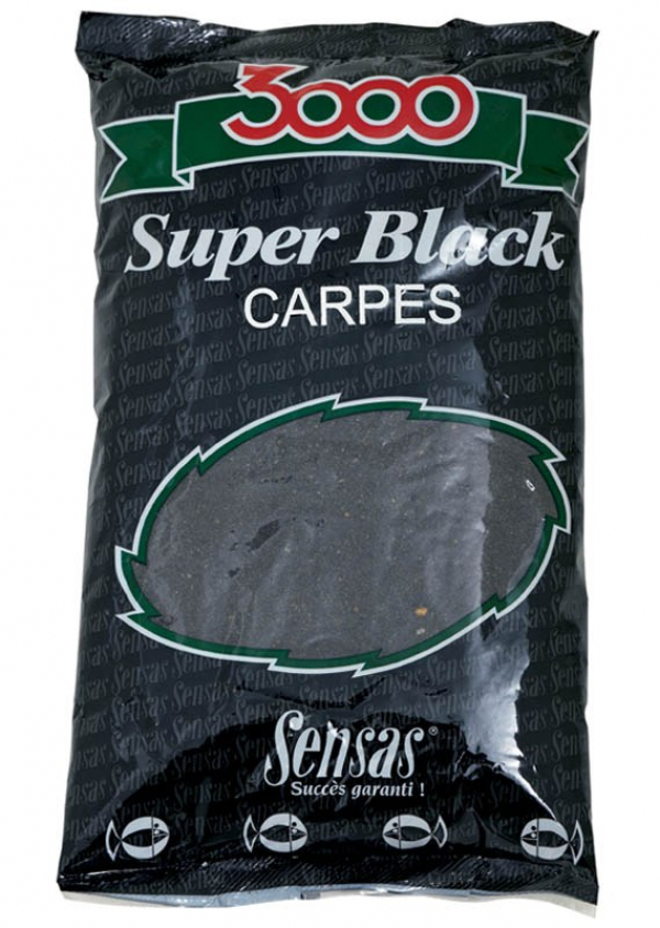 Krmení Sensas 3000 Super Black Carpes 1kg