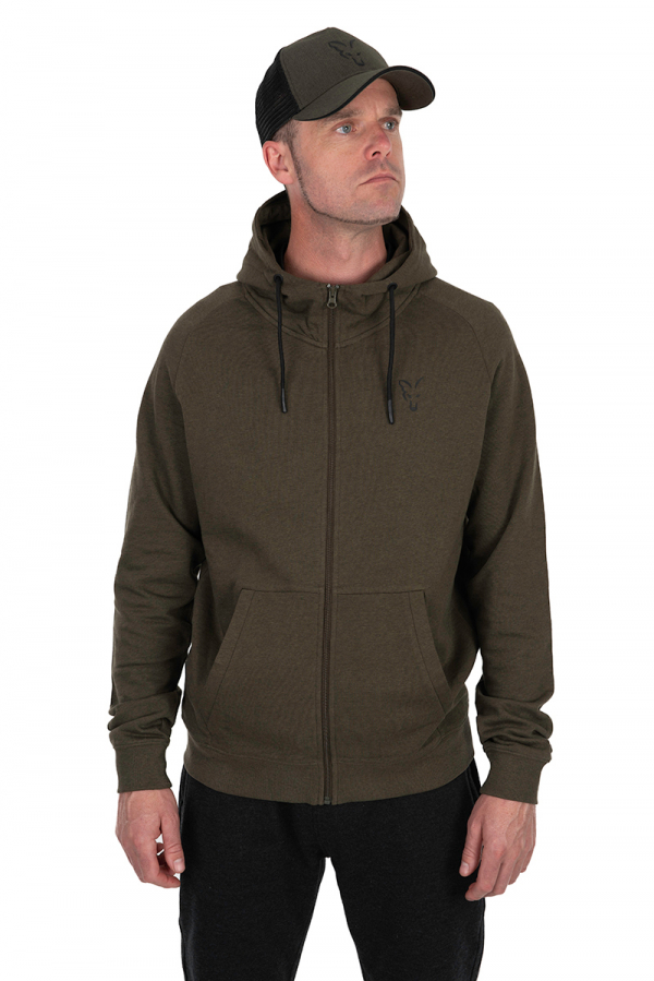 FOX COLLECTION LW HOODY GREEN & BLACK