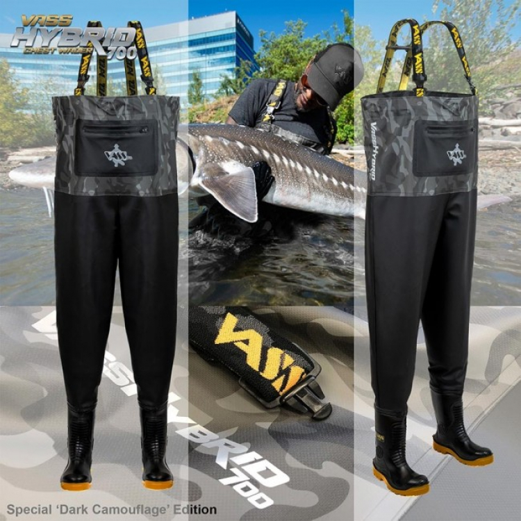 Vass Hybrid 700 Chest Fishing Wader – Dark Camouflage Special