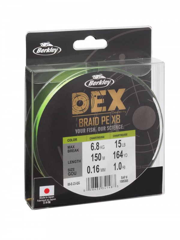 Šňůra - Berkley DEX Braid x8 PE Chartreuse 150m