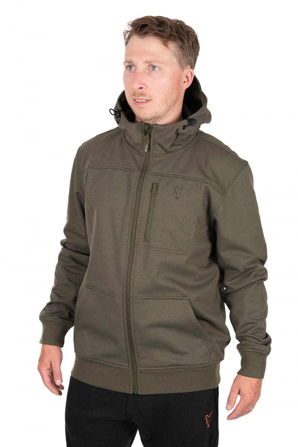 Kabát Fox Collection Soft Shell Jacket Green & Black