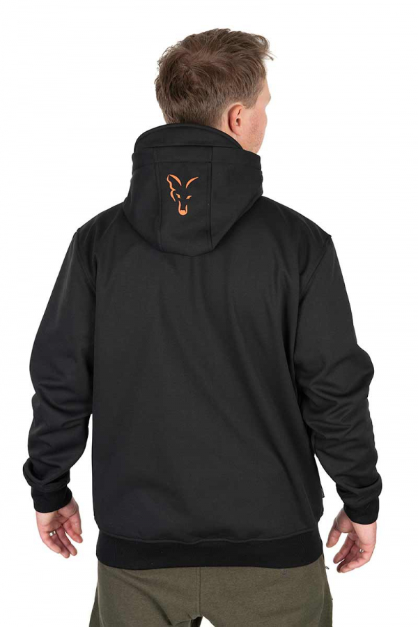 Kabát Fox Collection Soft Shell Jacket Black & Orange