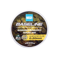 Süllyedő zsinór Nash Baseline Sinking Braid UV Yellow 20lb/0.20mm 1200m