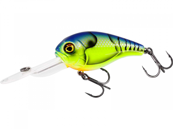 Westin MEGABITE DR CRANKBAIT Chartreuse Blue Craw Floating 7cm 30g