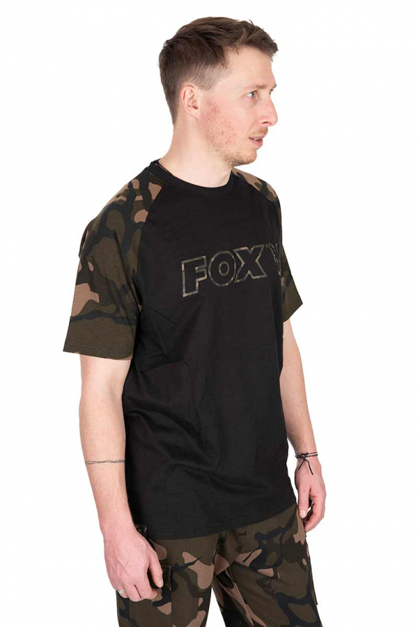 FOX Black / Camo Outline T-Shirt