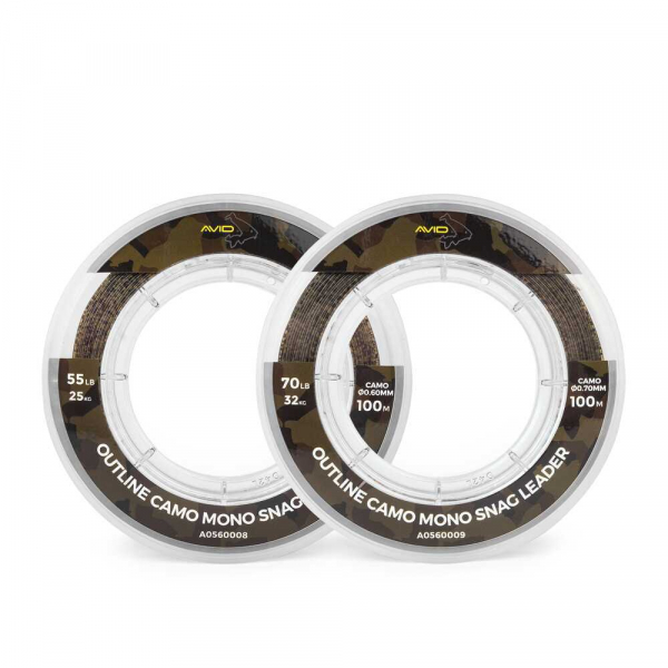 Avid Carp Outline Camo Mono Snag Leader 100m mono előtét zsinór