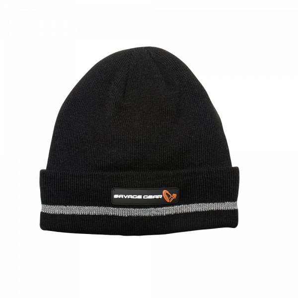 Savage Gear REFLEX BEANIE ONE SIZE BLACK/REFLEX Kötött sapka