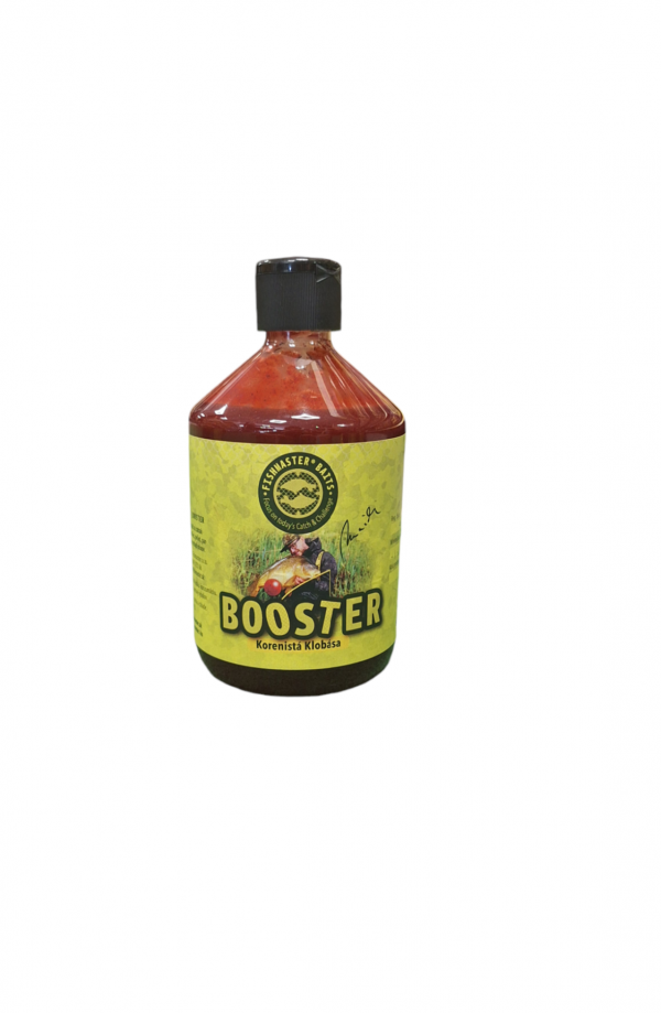 Booster Fishmaster Baits Korenistá Klobása 500ml