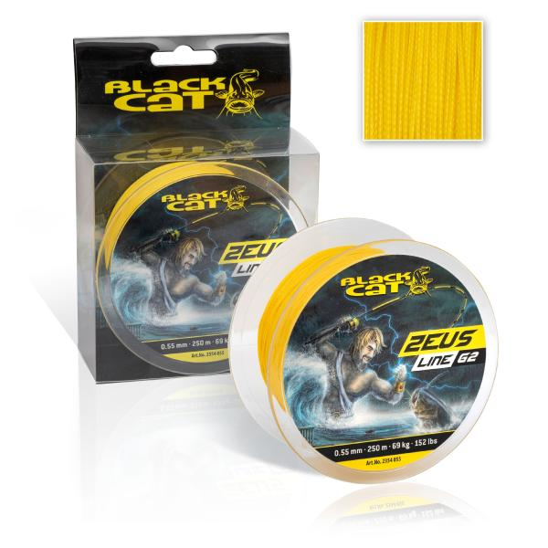 Šnúra na sumca - Ø0,55MM BLACK CAT ZEUS LINE G2 400M 69KG YELLOW