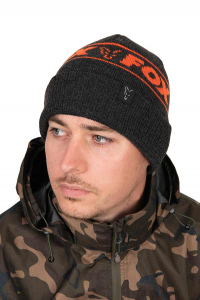 Fox Collection Beanie Black & Orange