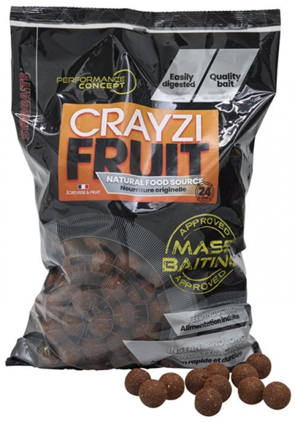 Starbaits Mass Baiting Boilies Crayzi Fruit 3kg