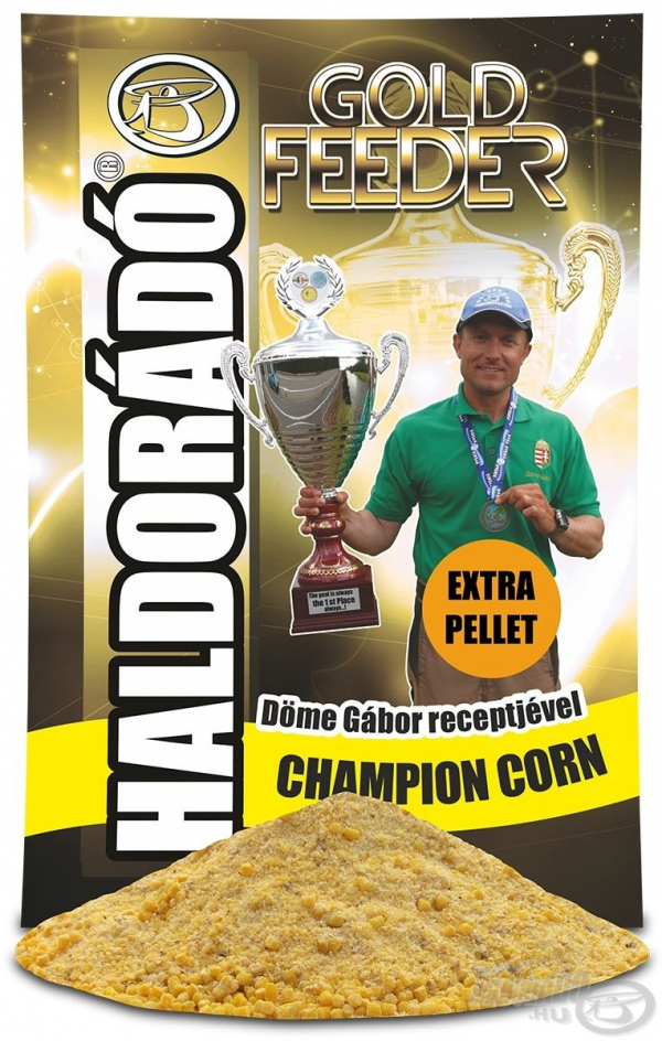 Vnadiaca zmes HALDORÁDÓ Gold Feeder Champion Corn - Extra Pellet 1000g