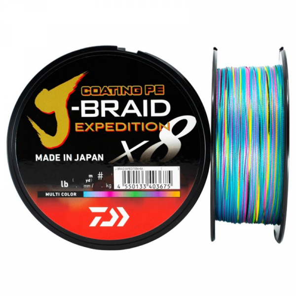 Fonott zsinór Daiwa J-Braid Expedition X8 Multicolor 300m