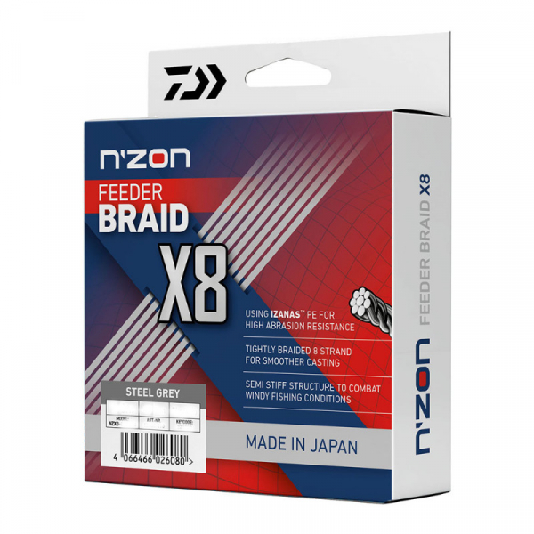DAIWA N'Zon X8 Braid Steel Gray 150m