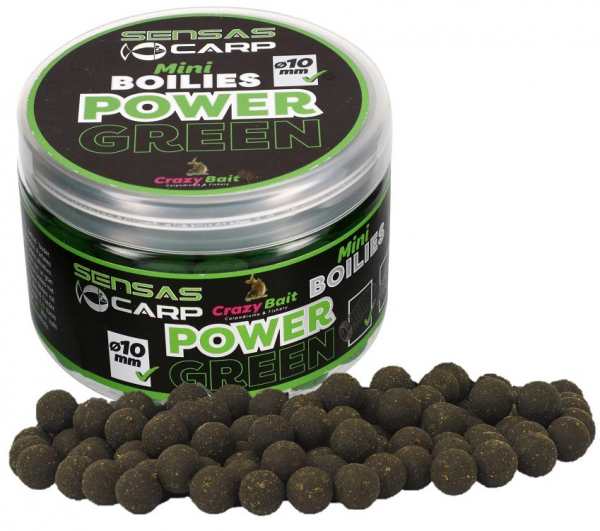 Sensas Mini Boilies Crazy Green (fokhagyma) 10mm 80g