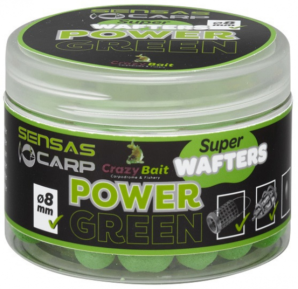 Sensas Wafters Super Power Green (fokhagyma) 8mm 80g