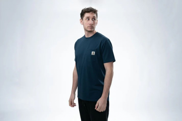 NASH Make It Happen Badge Pocket T Shirt Navy Blue