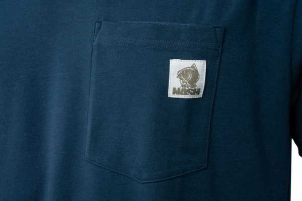 NASH Make It Happen Badge Pocket T Shirt Navy Blue