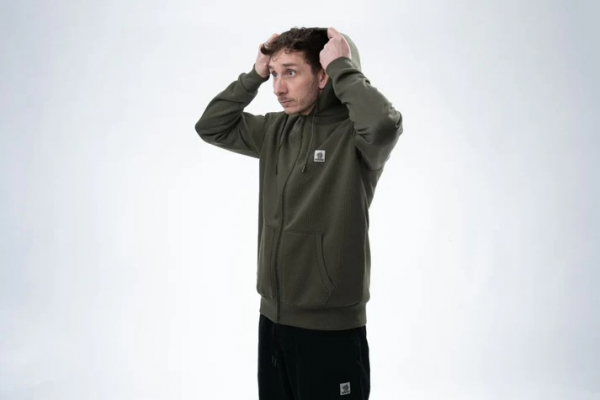 NASH Make It Happen Badge Zipped Hoody Green