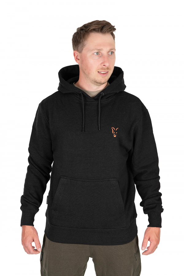 Mikina Fox Collection Hoody Black & Orange