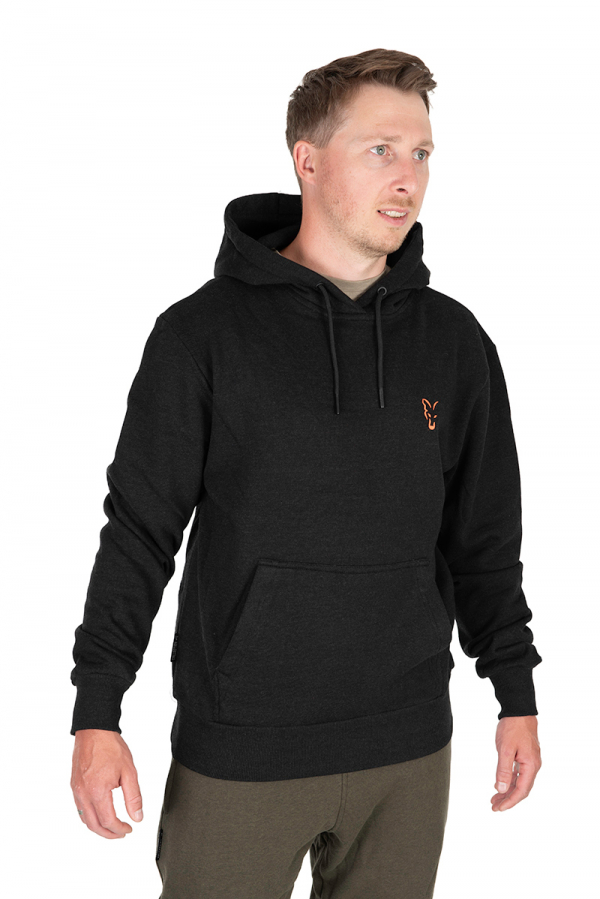 Mikina Fox Collection Hoody Black & Orange