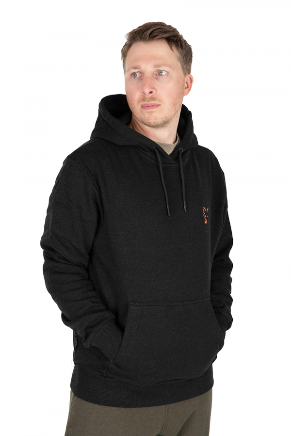 Mikina Fox Collection Hoody Black & Orange
